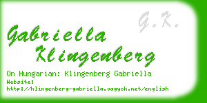 gabriella klingenberg business card